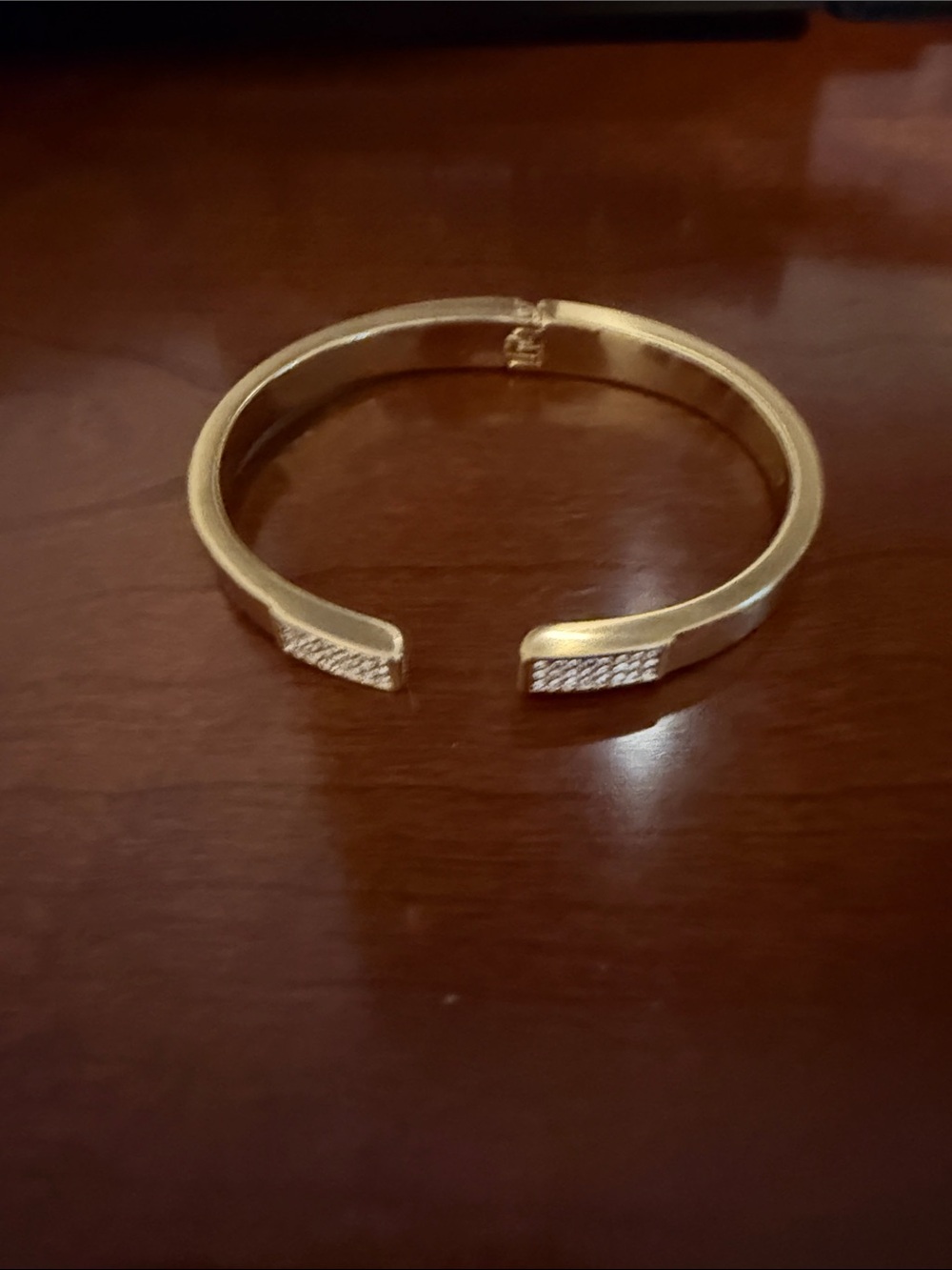 Brighton Gold-Tone Open Cuff Bracelet with Crystal Ends